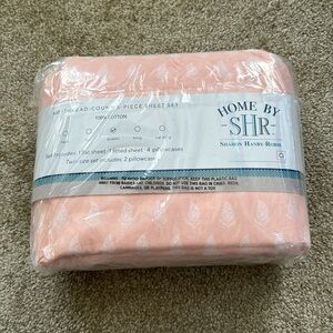 Home By SHR Sharon Hanby-Robie / Queen Sheet / 400 T.Count / 100% Cotton / NIP